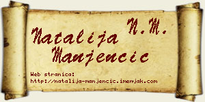 Natalija Manjenčić vizit kartica